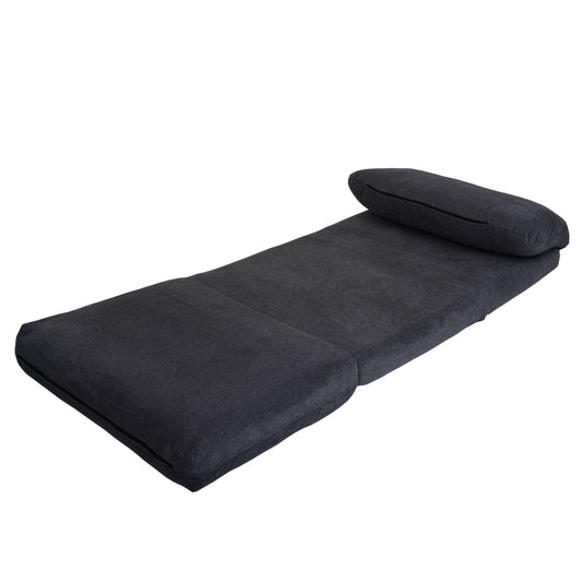 Cosmo Casa - Slaapstoel - Opklapbare Sofa Stoel - Textiel - Donkergrijs