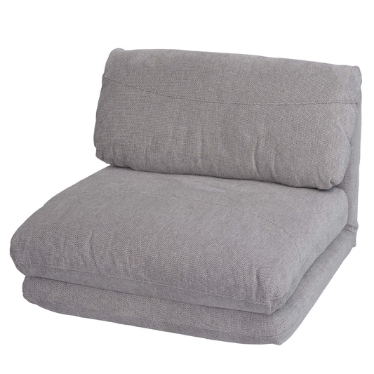 Cosmo Casa - Slaapstoel - Opklapbare Sofa Stoel - Textiel - Lichtgrijs