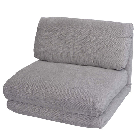 Cosmo Casa - Slaapstoel - Opklapbare Sofa Stoel - Textiel - Lichtgrijs