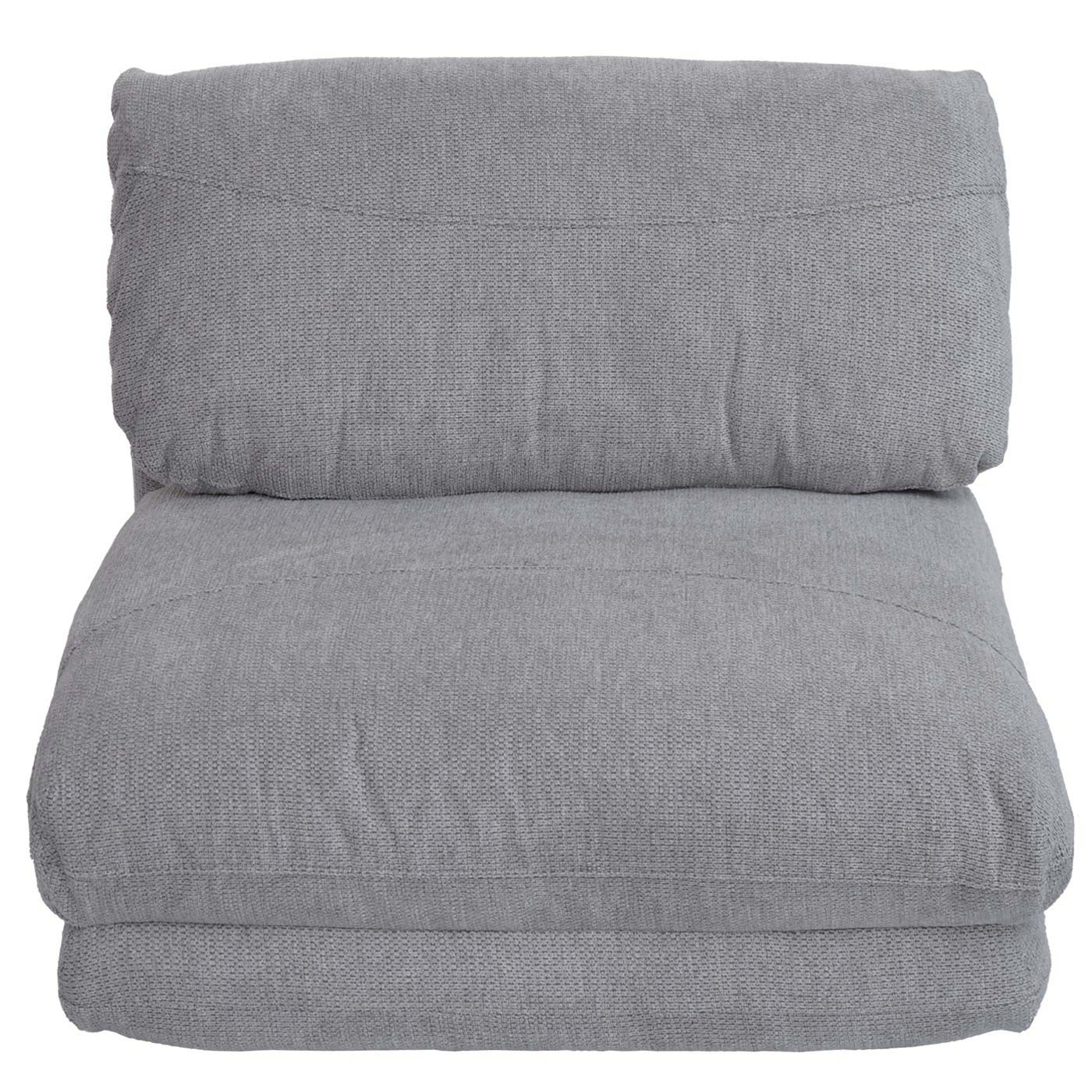 Cosmo Casa - Slaapstoel - Opklapbare Sofa Stoel - Textiel - Lichtgrijs