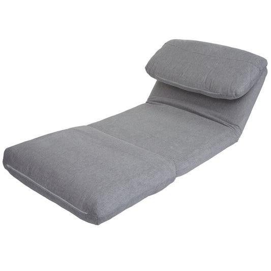 Cosmo Casa - Slaapstoel - Opklapbare Sofa Stoel - Textiel - Lichtgrijs