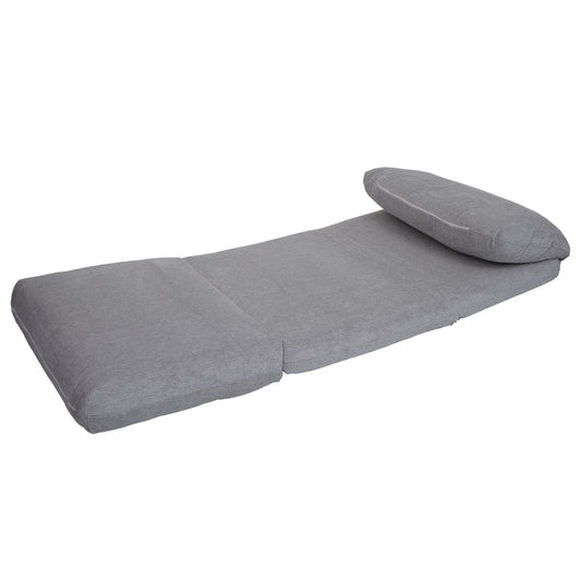 Cosmo Casa - Slaapstoel - Opklapbare Sofa Stoel - Textiel - Lichtgrijs