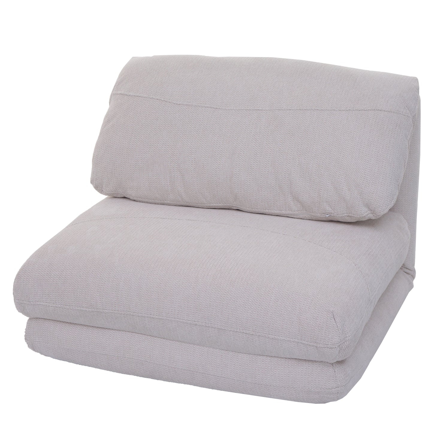 Cosmo Casa - Slaapstoel - Opklapbare Sofa Stoel - Textiel - Beige