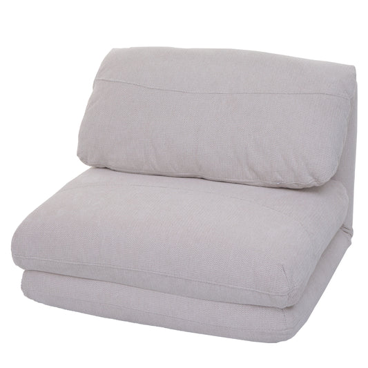 Cosmo Casa - Slaapstoel - Opklapbare Sofa Stoel - Textiel - Beige