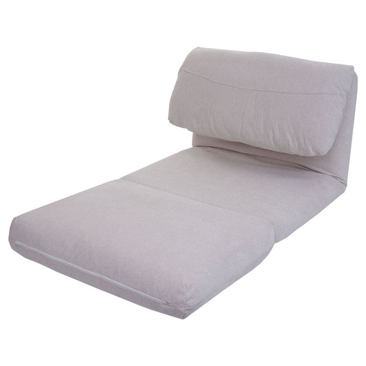 Cosmo Casa - Slaapstoel - Opklapbare Sofa Stoel - Textiel - Beige
