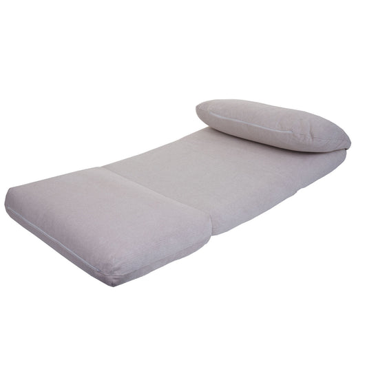 Cosmo Casa - Slaapstoel - Opklapbare Sofa Stoel - Textiel - Beige