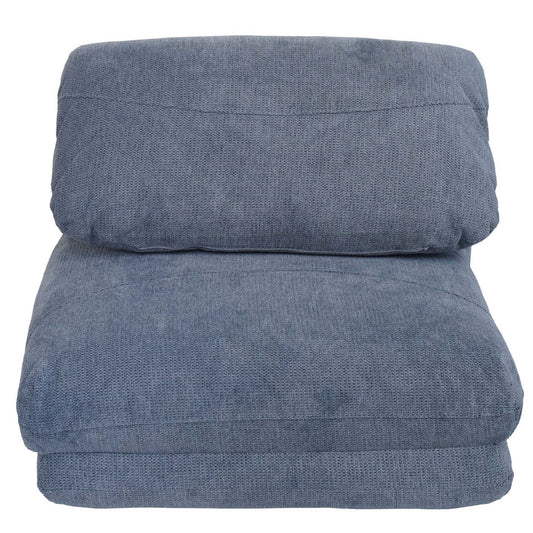 Cosmo Casa - Slaapstoel - Opklapbare Sofa Stoel - Textiel - Lichtblauw