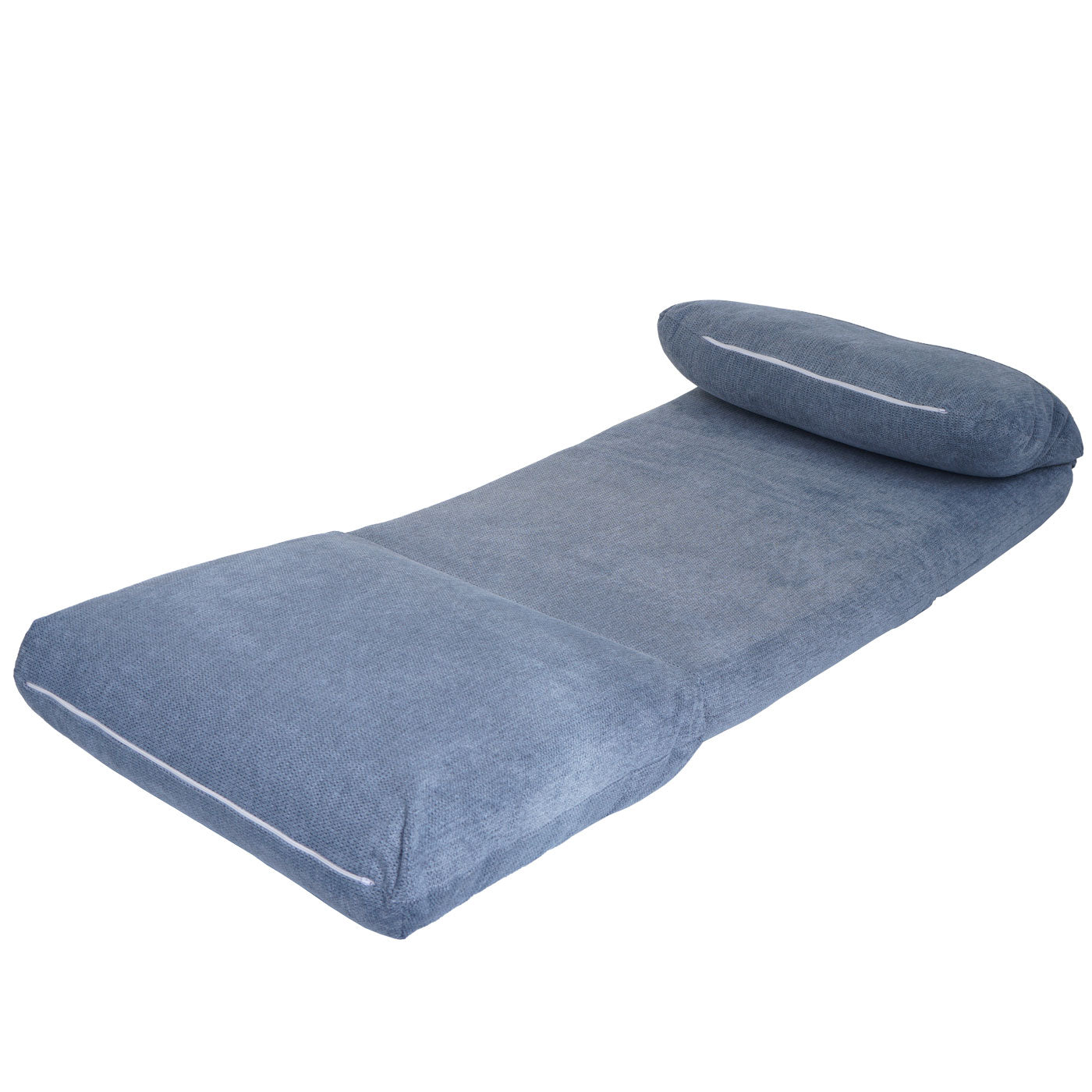 Cosmo Casa - Slaapstoel - Opklapbare Sofa Stoel - Textiel - Lichtblauw