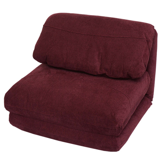 Cosmo Casa - Slaapstoel - Opklapbare Sofa Stoel - Textiel - Bordeaux