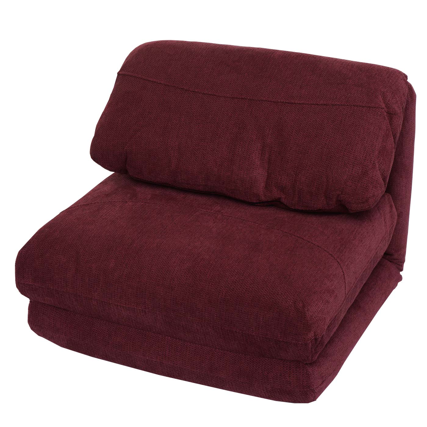 Cosmo Casa - Slaapstoel - Opklapbare Sofa Stoel - Textiel - Bordeaux