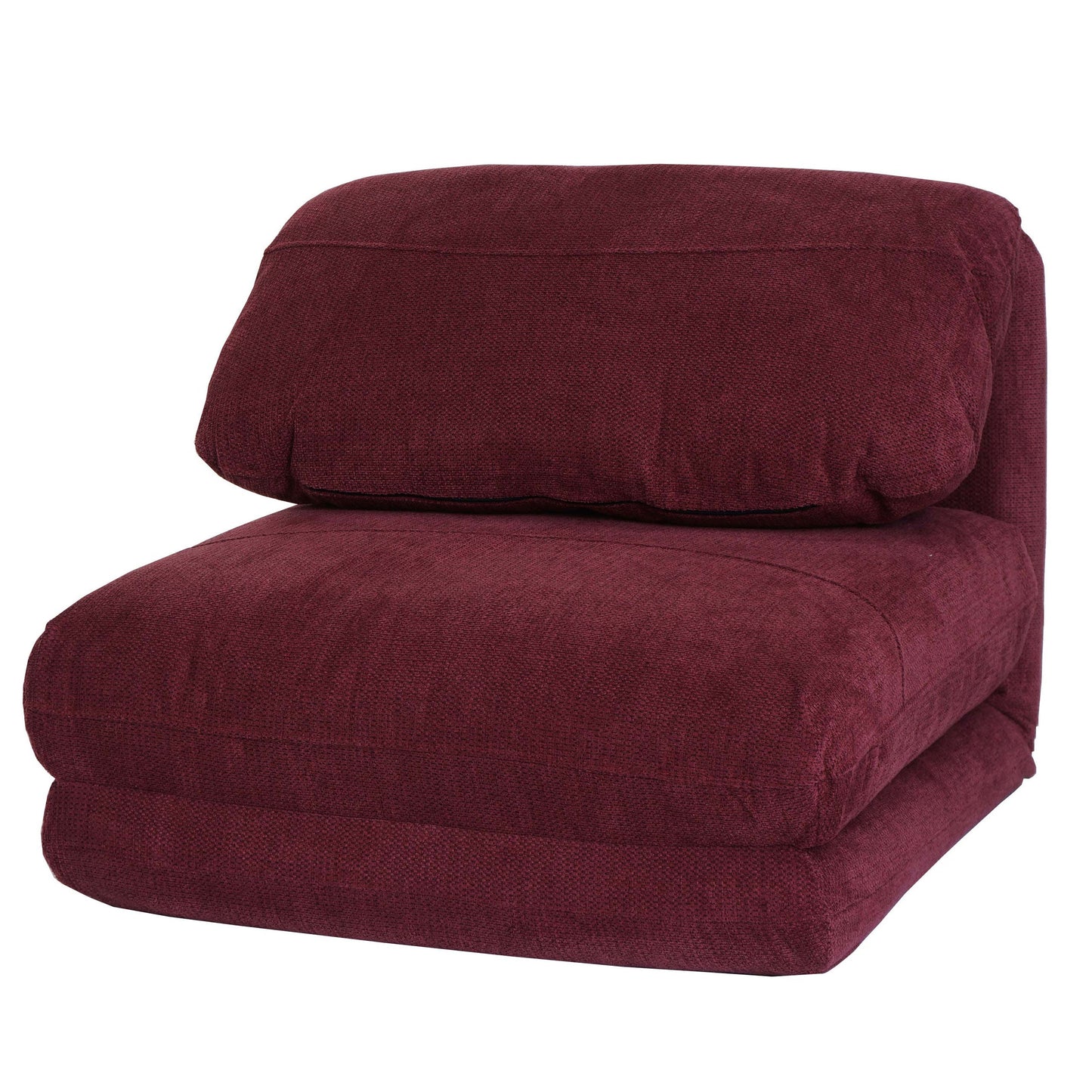 Cosmo Casa - Slaapstoel - Opklapbare Sofa Stoel - Textiel - Bordeaux