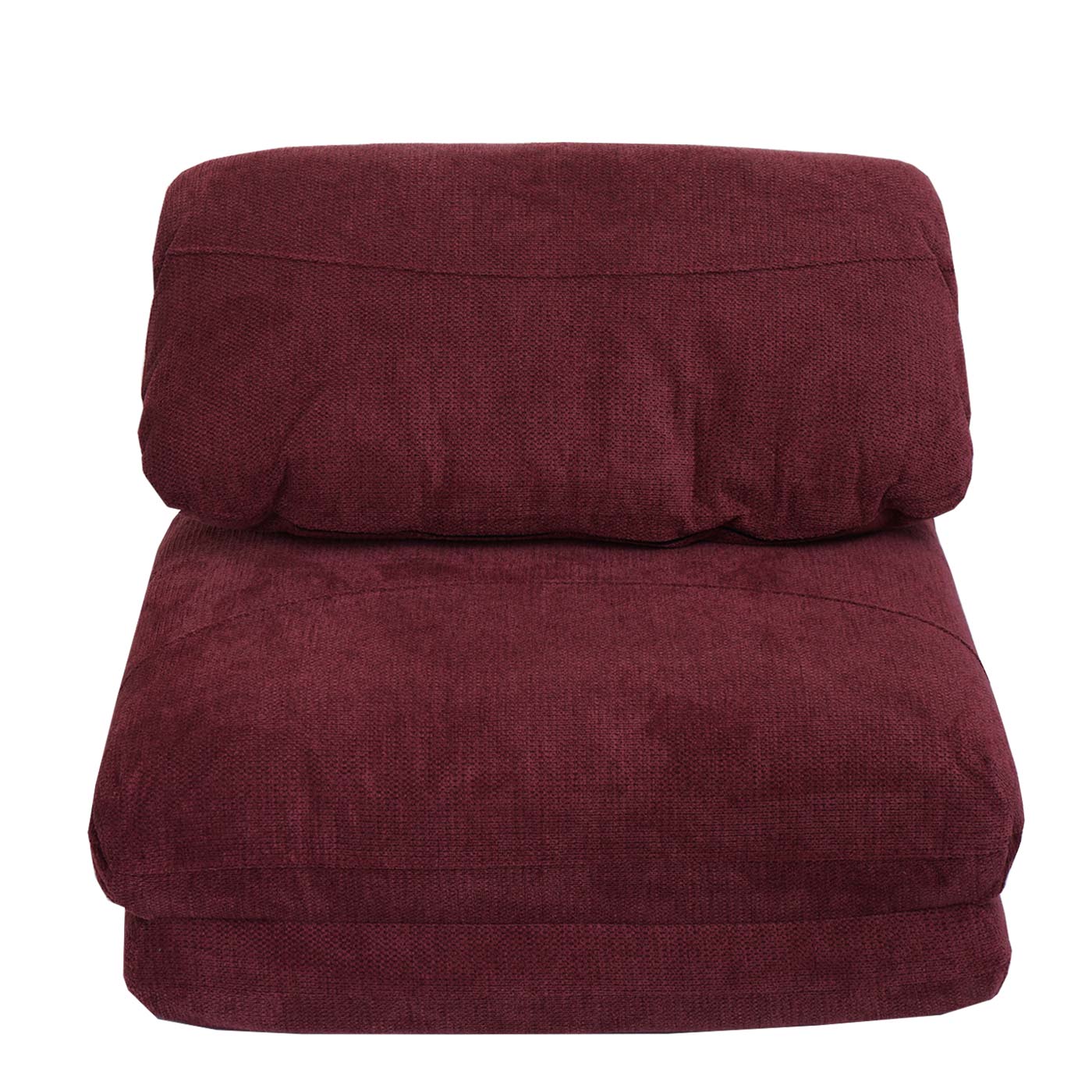 Cosmo Casa - Slaapstoel - Opklapbare Sofa Stoel - Textiel - Bordeaux