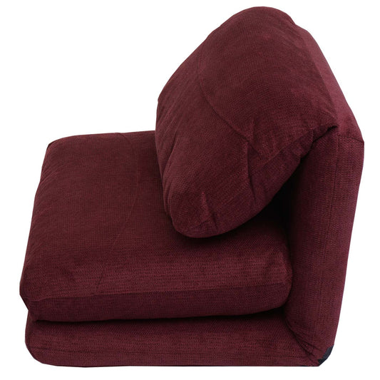 Cosmo Casa - Slaapstoel - Opklapbare Sofa Stoel - Textiel - Bordeaux