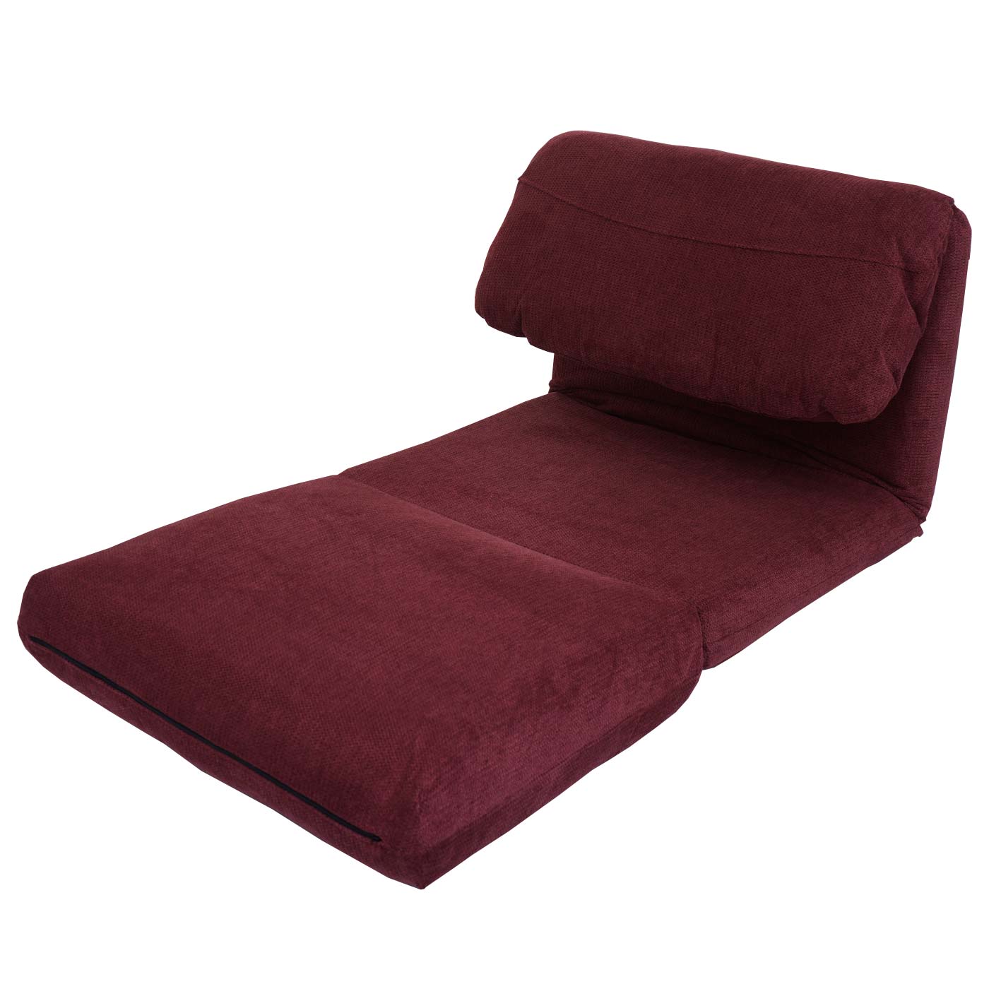 Cosmo Casa - Slaapstoel - Opklapbare Sofa Stoel - Textiel - Bordeaux
