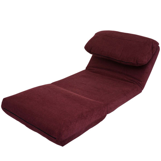 Cosmo Casa - Slaapstoel - Opklapbare Sofa Stoel - Textiel - Bordeaux