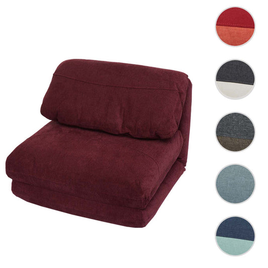 Cosmo Casa - Slaapstoel - Opklapbare Sofa Stoel - Textiel - Bordeaux