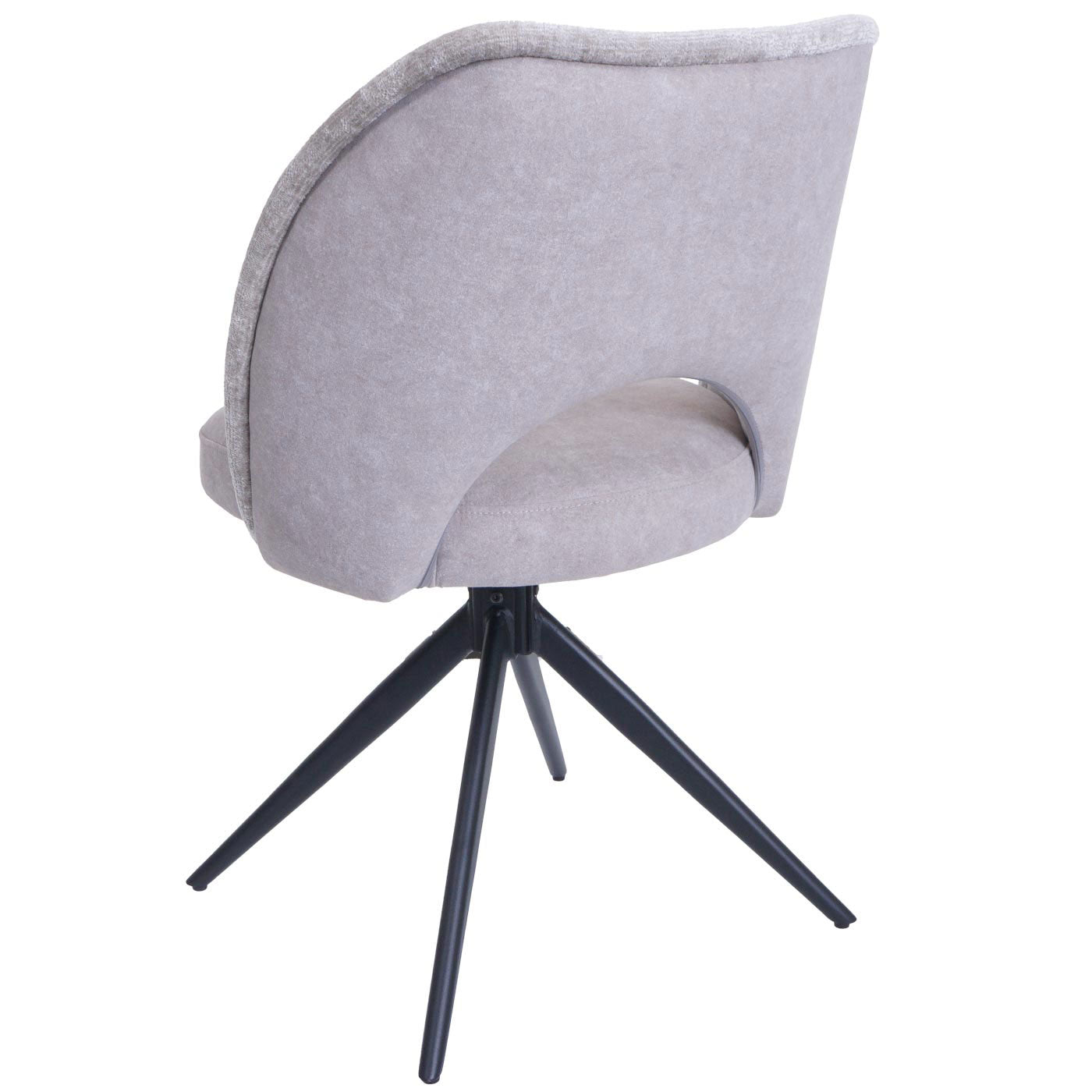 Cosmo Casa - Set van 2 Eetkamerstoelen - Gestoffeerde Keukenstoelen - Draaibaar met Auto-Return - Textiel - Lichtgrijs