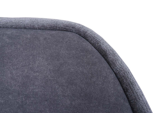Cosmo Casa - Set van 2 Eetkamerstoelen - Gestoffeerde Keukenstoelen - Draaibaar met Auto-Return - Textiel - Donkergrijs