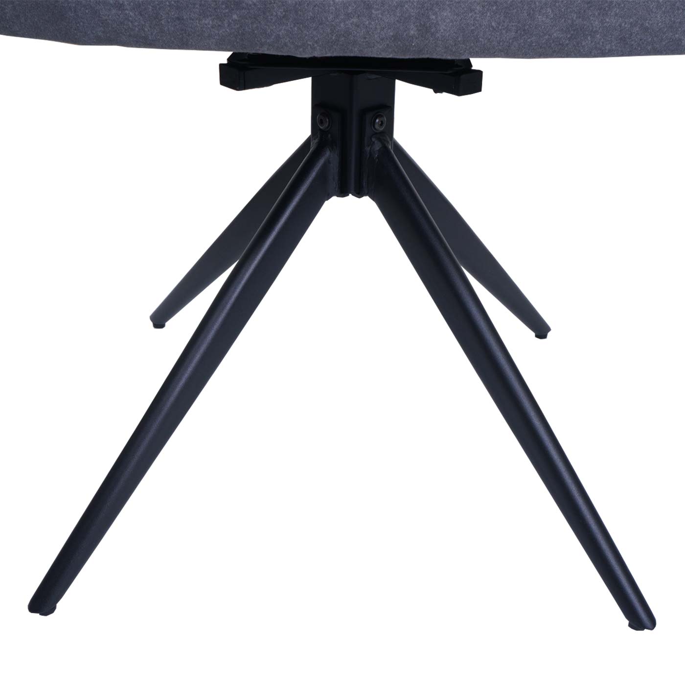 Cosmo Casa - Set van 2 Eetkamerstoelen - Gestoffeerde Keukenstoelen - Draaibaar met Auto-Return - Textiel - Donkergrijs