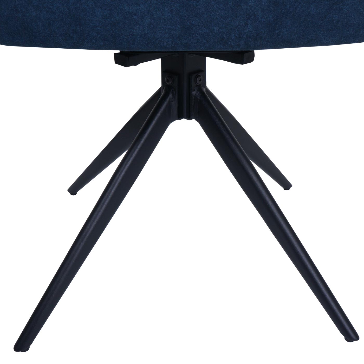 Cosmo Casa - Set van 2 Eetkamerstoelen - Gestoffeerde Keukenstoelen - Draaibaar met Auto-Return - Textiel - Blauw