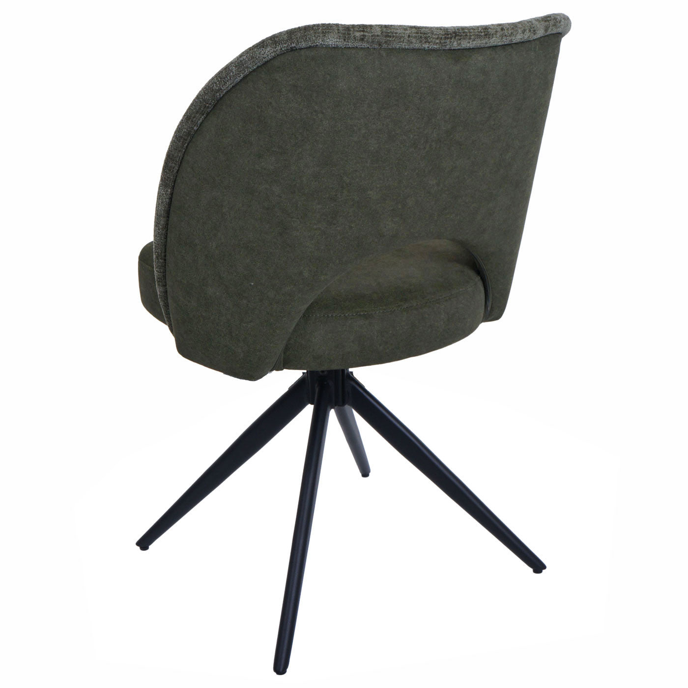 Cosmo Casa - Set van 2 Eetkamerstoelen - Draaibaar Auto-Return - Textiel - Groen