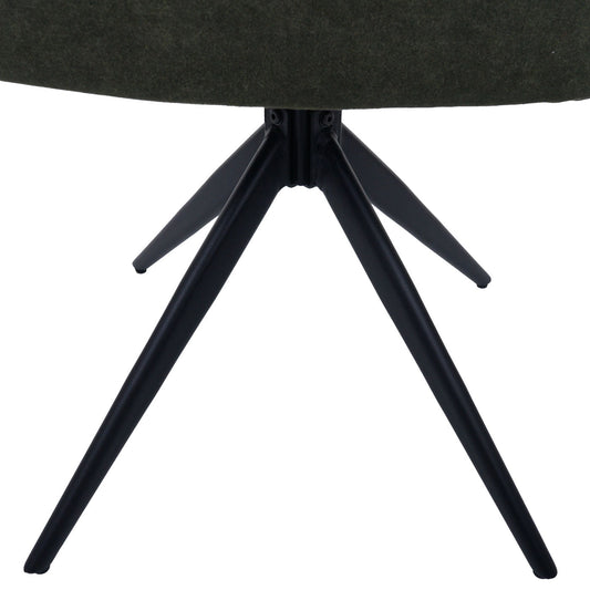 Cosmo Casa - Set van 2 Eetkamerstoelen - Draaibaar Auto-Return - Textiel - Groen