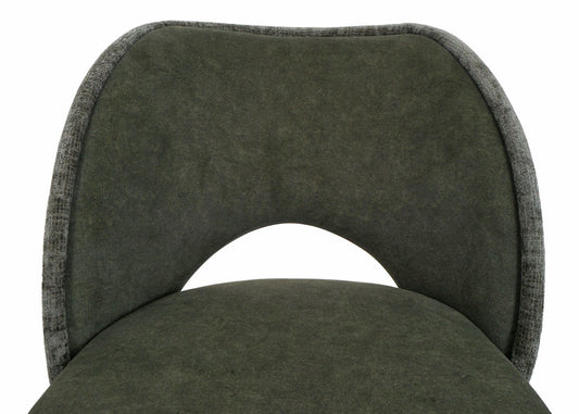 Cosmo Casa - Set van 2 Eetkamerstoelen - Draaibaar Auto-Return - Textiel - Groen