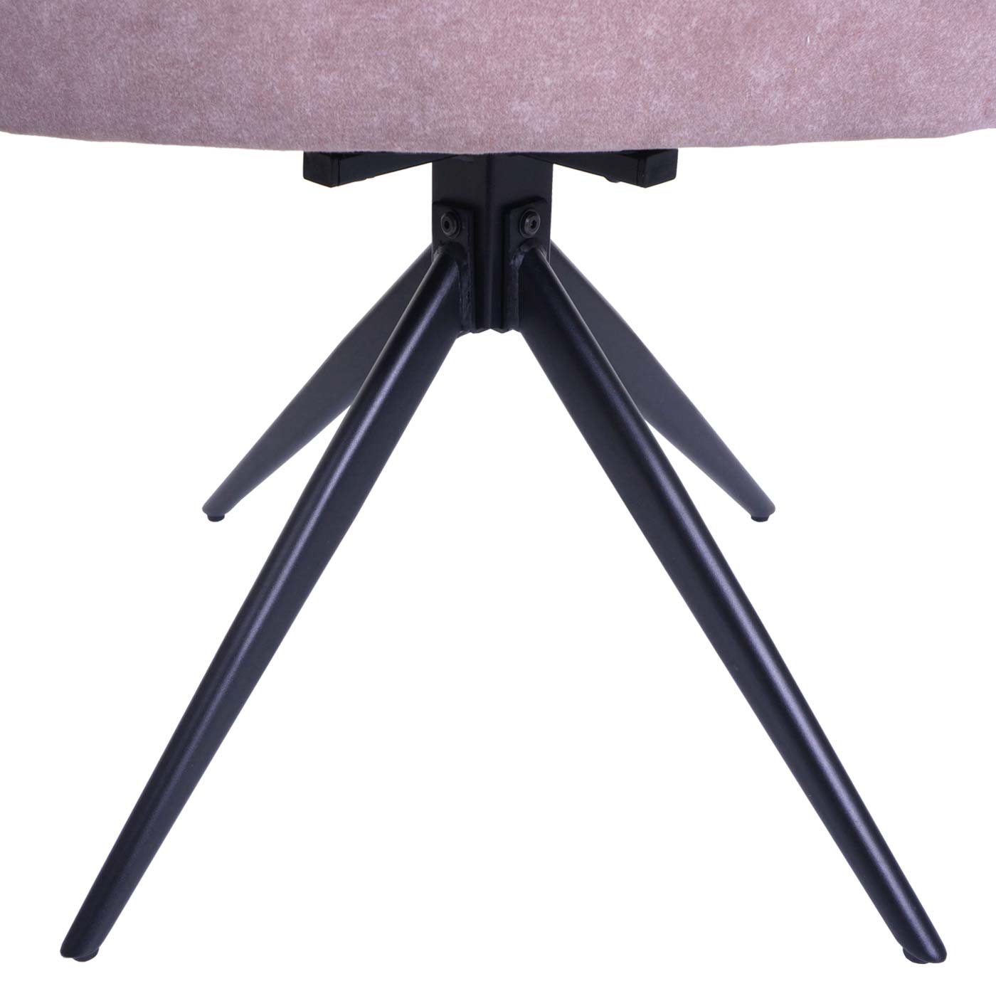 Cosmo Casa - Set van 2 Eetkamerstoelen - Gestoffeerde Keukenstoelen - Draaibaar met Auto-Return - Textiel - Roze