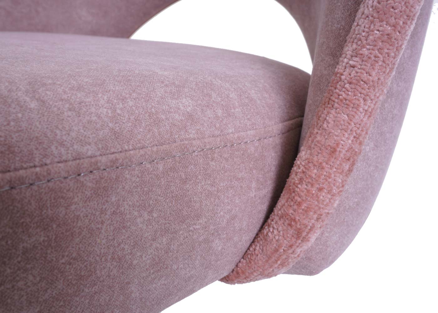 Cosmo Casa - Set van 2 Eetkamerstoelen - Gestoffeerde Keukenstoelen - Draaibaar met Auto-Return - Textiel - Roze