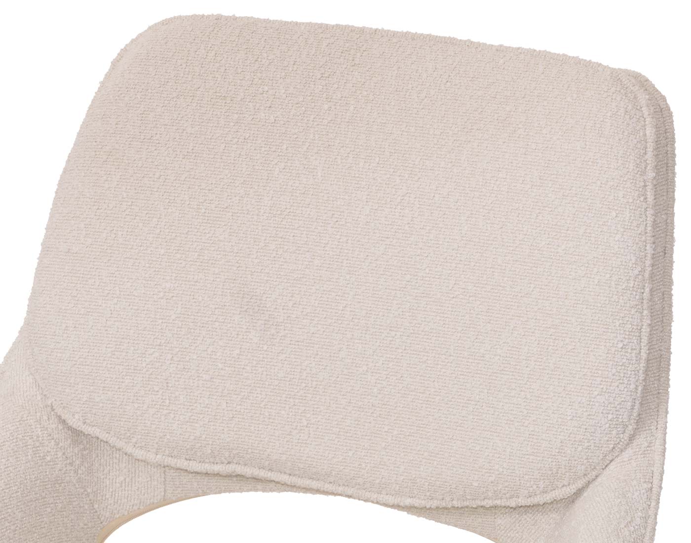 Cosmo Casa - Set van 2 Eetkamerstoelen - Keukenstoel - Draaibaar Auto-Return - Boucle Stof - Crème