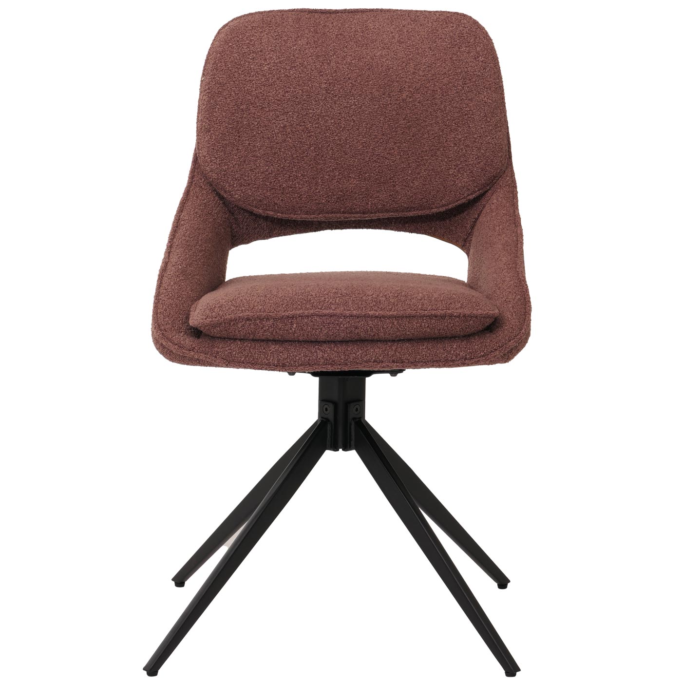 Cosmo Casa - Set van 2 Eetkamerstoelen - Keukenstoel - Draaibaar Auto-Return - Boucle Stof - Bruin