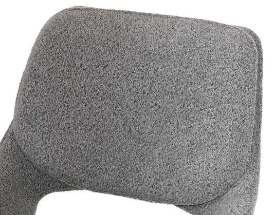 Cosmo Casa - Set van 2 Eetkamerstoelen - Keukenstoel - Draaibaar Auto-Return - Boucle Stof - Grijs