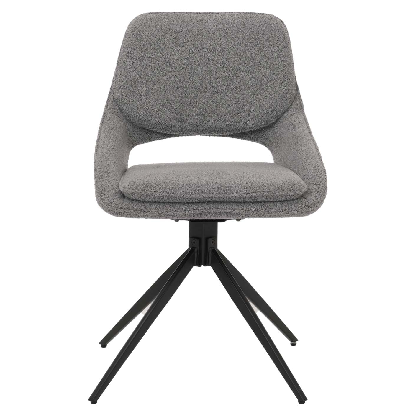 Cosmo Casa - Set van 2 Eetkamerstoelen - Keukenstoel - Draaibaar Auto-Return - Boucle Stof - Grijs