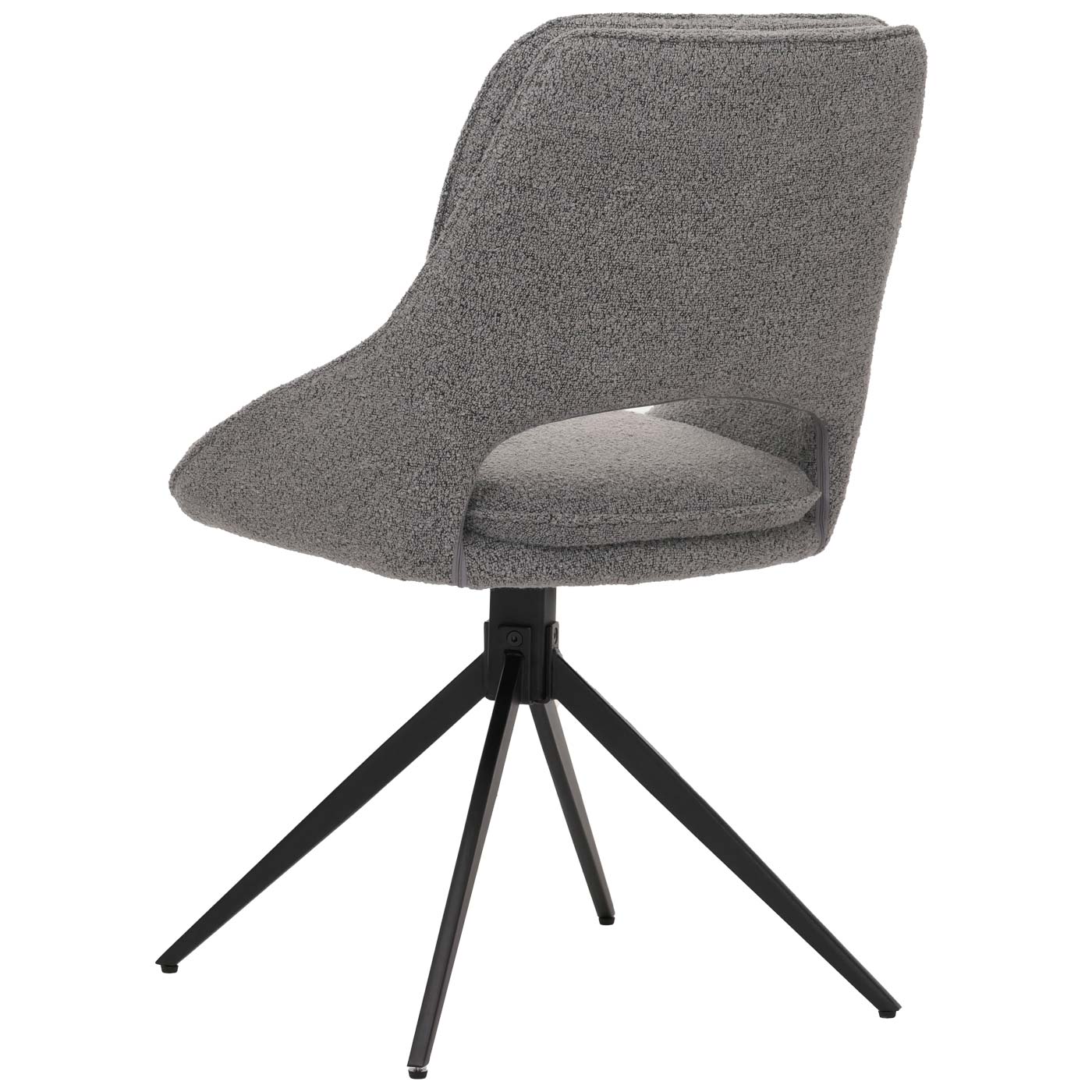 Cosmo Casa - Set van 2 Eetkamerstoelen - Keukenstoel - Draaibaar Auto-Return - Boucle Stof - Grijs