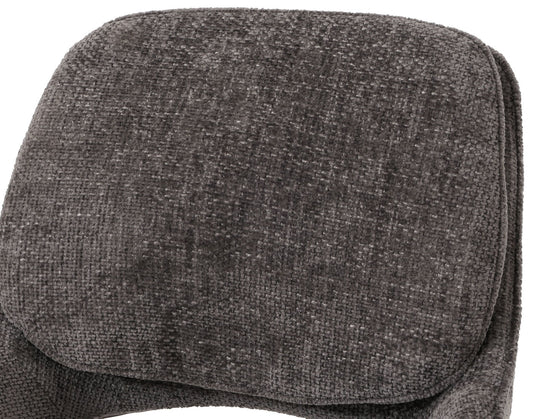 Cosmo Casa - Set van 2 Eetkamerstoelen - Keukenstoel - Draaibaar Auto-Return - Chenille Stof - Donkergrijs