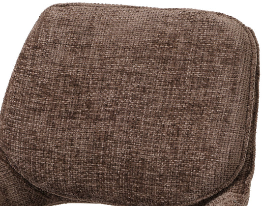 Cosmo Casa - Set van 2 Eetkamerstoelen - Keukenstoel - Draaibaar Auto-Return - Chenille Stof - Bruin