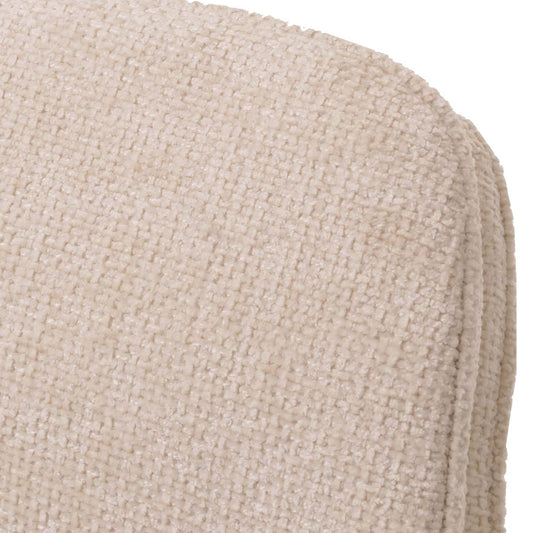 Cosmo Casa - Set van 2 Eetkamerstoelen - Keukenstoel - Draaibaar Auto-Return - Chenille Stof - Crème-Beige
