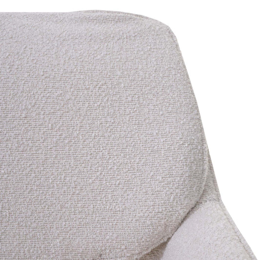 Cosmo Casa - Set van 2 Eetkamerstoelen - Keukenstoel - Draaibaar met Auto-Return - Boucle Stof - Crème