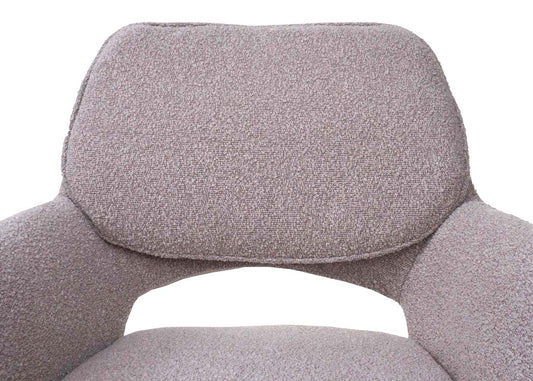 Cosmo Casa - Set van 2 Eetkamerstoelen - Keukenstoel - Draaibaar met Auto-Return - Boucle Stof - Beige