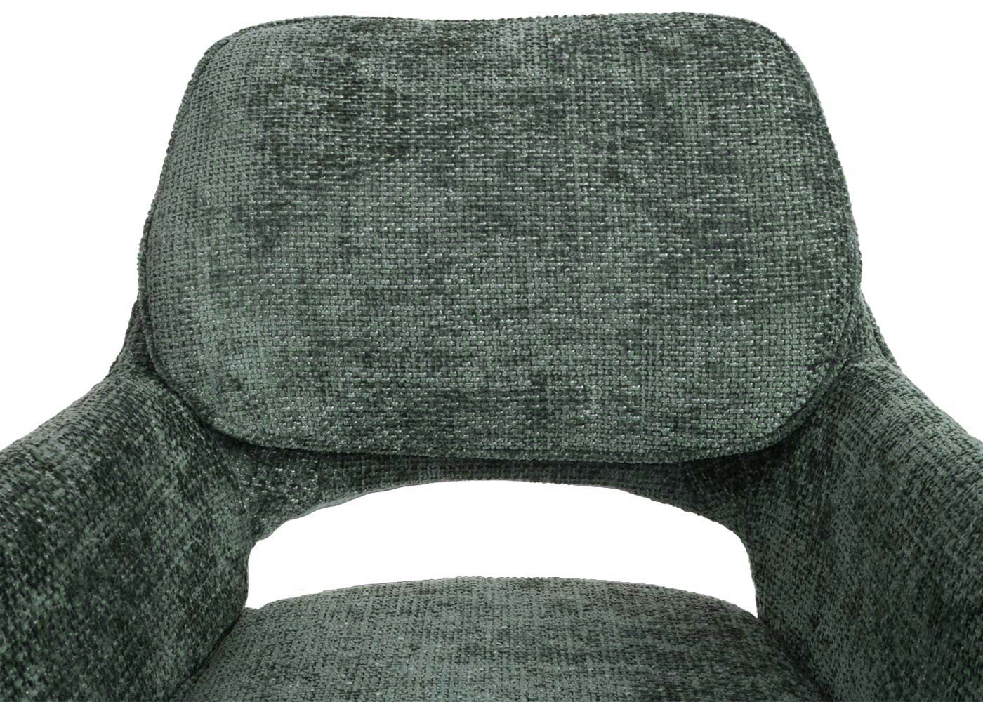 Cosmo Casa - Set van 2 Eetkamerstoelen - Keukenstoel - Draaibaar Auto-Return - Chenille Stof - 490gm - Groen