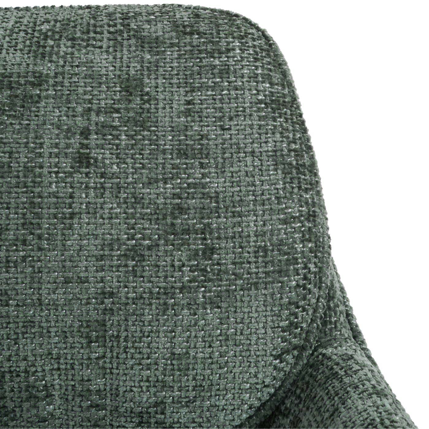 Cosmo Casa - Set van 2 Eetkamerstoelen - Keukenstoel - Draaibaar Auto-Return - Chenille Stof - 490gm - Groen