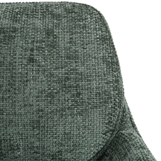 Cosmo Casa - Set van 2 Eetkamerstoelen - Keukenstoel - Draaibaar Auto-Return - Chenille Stof - 490gm - Groen