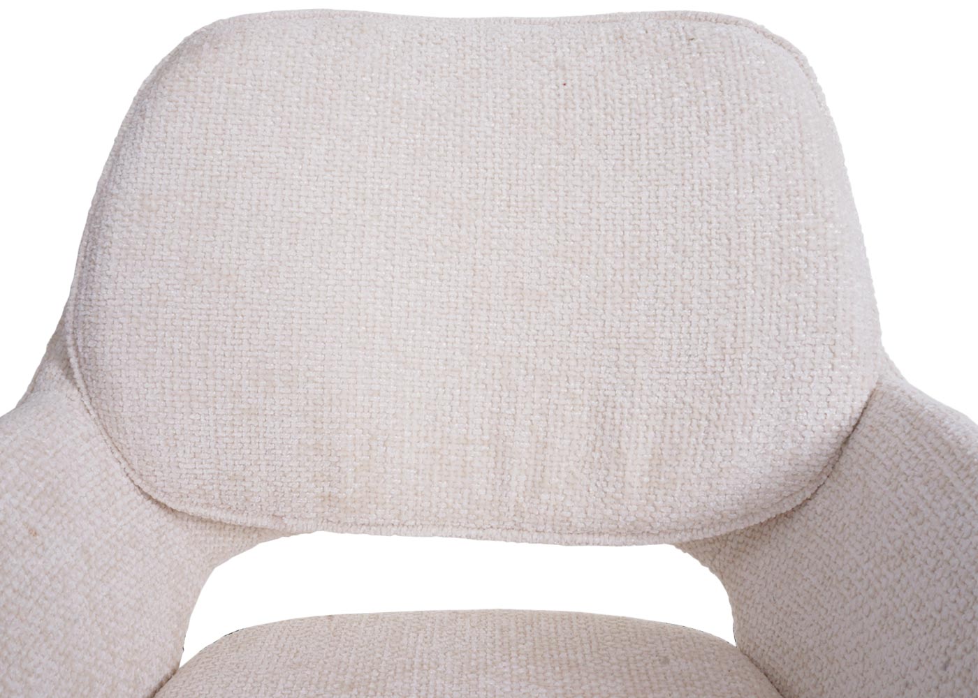 Cosmo Casa - Set van 2 Eetkamerstoelen - Keukenstoel - Draaibaar met Auto-Return - Chenille Stof - Crème