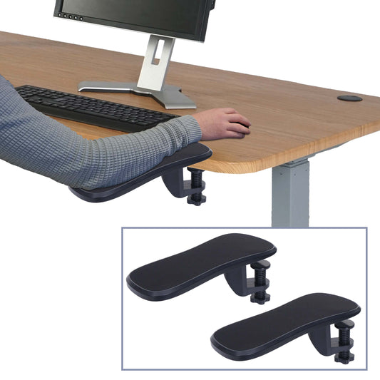 Cosmo Casa - Set van 2 Armleuningen voor Bureau - Ergonomische Polssteunplank - Verstelbaar