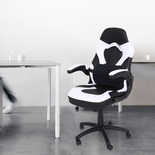 Cosmo Casa - Lendenkussen - Rugsteun Kussen - Memory Foam - Wasbare Riem - Zwart