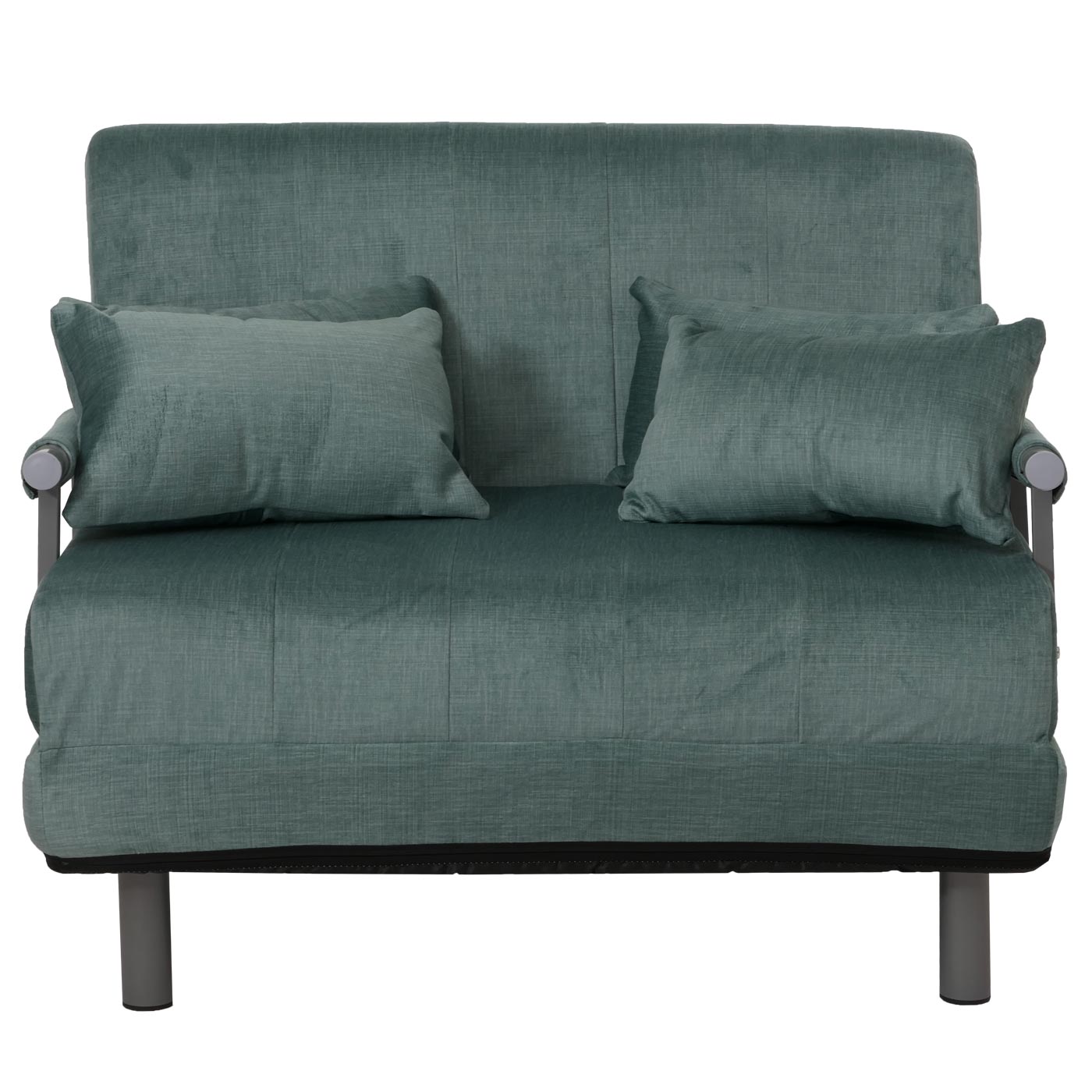 Cosmo Casa - Slaapstoel - Klapstoel - Slaapbank - Logeerbed - Ligvlak 190x100cm - Chenille Stof - 370gm - Blauwgroen