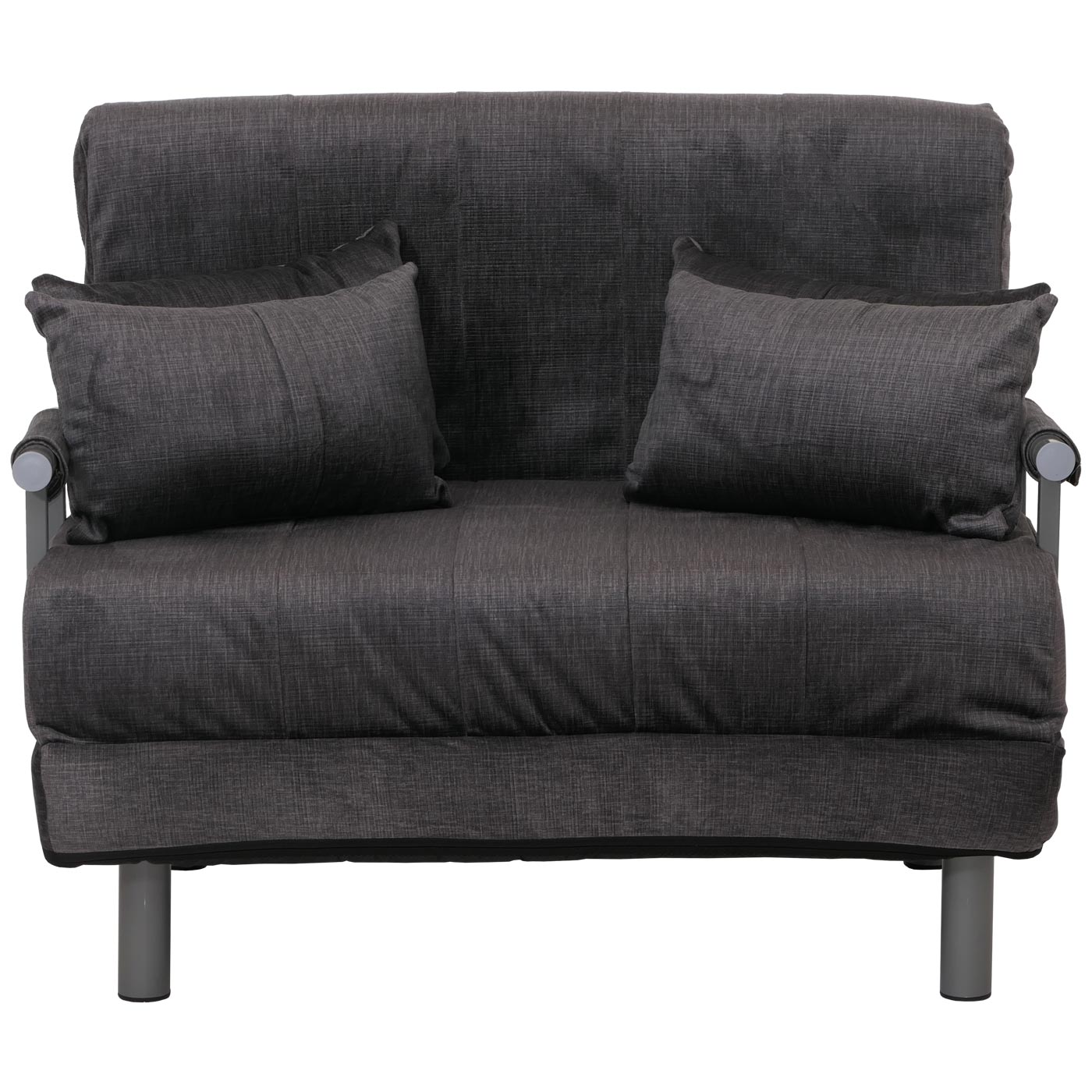 Cosmo Casa - Slaapstoel - Klapstoel - Slaapbank - Logeerbed - Ligvlak 190x100cm - Chenille Stof - 370gm - Donkergrijs