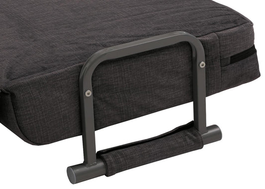 Cosmo Casa - Slaapstoel - Klapstoel - Slaapbank - Logeerbed - Ligvlak 190x100cm - Chenille Stof - 370gm - Donkergrijs