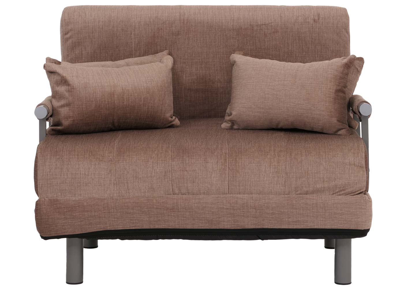 Cosmo Casa - Slaapstoel - Klapstoel - Slaapbank - Logeerbed - Ligvlak 190x100cm - Chenille Stof - 370gm - Bruin