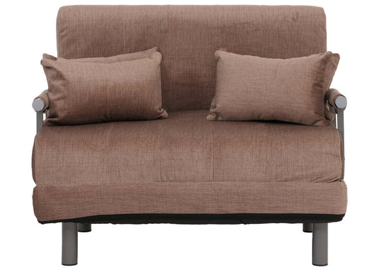 Cosmo Casa - Slaapstoel - Klapstoel - Slaapbank - Logeerbed - Ligvlak 190x100cm - Chenille Stof - 370gm - Bruin